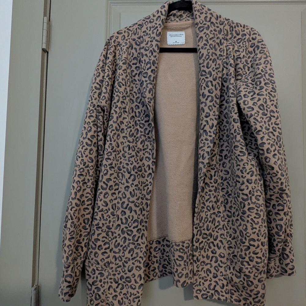 Leopard Print Open Cardigan